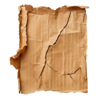 3d representación de un cartón marrón papel en transparente antecedentes png