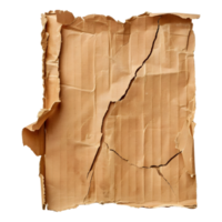 3D Rendering of a Carboard Brown Paper on Transparent Background png