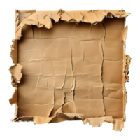 3d tolkning av en kartong brun papper på transparent bakgrund png