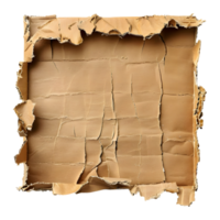 3D Rendering of a Carboard Brown Paper on Transparent Background png