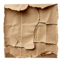 3D Rendering of a Carboard Brown Paper on Transparent Background png