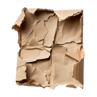 3D Rendering of a Carboard Brown Paper on Transparent Background png