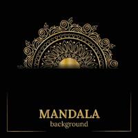 Golden mandala background vector