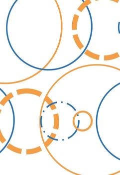 un vistoso resumen modelo con círculos y líneas vector