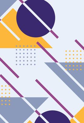a colorful abstract pattern with circles and lines
