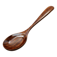 3D Rendering of a Wooden Spoon on Transparent Background png