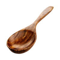 3D Rendering of a Wooden Spoon on Transparent Background png