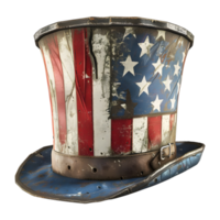 3d Rendern von ein Cowboy Hut mit USA Flagge auf es auf transparent Hintergrund png