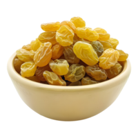 3D Rendering of a Raisins in a Bowl on Transparent Background png