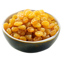 3D Rendering of a Raisins in a Bowl on Transparent Background png