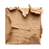 3D Rendering of a Carboard Brown Paper on Transparent Background png