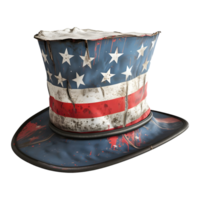 3d Rendern von ein Cowboy Hut mit USA Flagge auf es auf transparent Hintergrund png