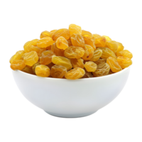 3D Rendering of a Raisins in a Bowl on Transparent Background png