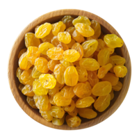 3D Rendering of a Raisins in a Bowl on Transparent Background png