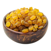 3d le rendu de une raisins secs dans une bol sur transparent Contexte png