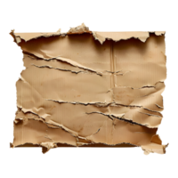 3D Rendering of a Carboard Brown Paper on Transparent Background png