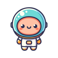 söt astronaut ikon karaktär tecknad serie png