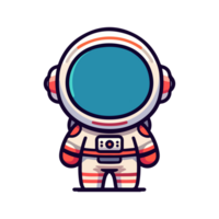 schattig astronaut icoon karakter tekenfilm png