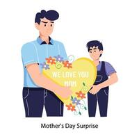 Mothers Day Surprise vector