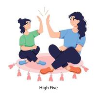 Trendy High Five vector