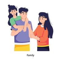 Trendy Family Concepts vector