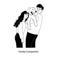 Trendy Family Companion vector