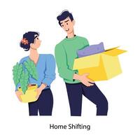 Trendy Home Shifting vector