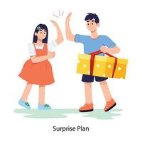 Trendy Surprise Plan vector