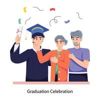 Trendy Graduation Celebration vector