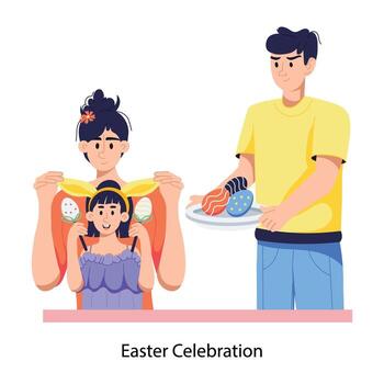 Trendy Easter Celebration vector