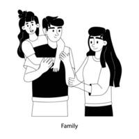 Trendy Family Concepts vector
