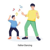 de moda padre bailando vector