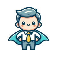 cute father hero concept for father's day icon character cartoon png