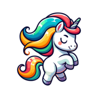 cute dancing unicorn icon character png
