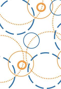 un vistoso resumen modelo con círculos y líneas vector