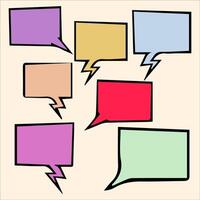 a set of speech bubbles with different colors vector