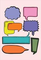 a set of speech bubbles with different colors vector