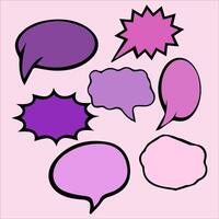 a set of speech bubbles with different colors vector