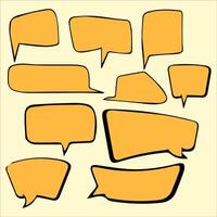 a set of speech bubbles with different shapes vector