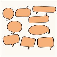 a set of speech bubbles with different shapes vector