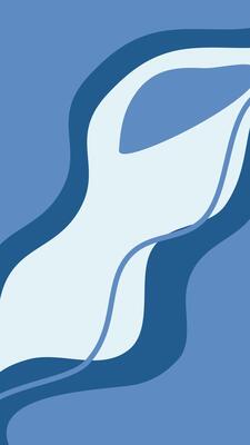 a blue and white geometric pattern on a white background