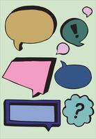 a set of speech bubbles with different shapes vector