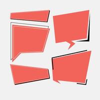 a set of four speech bubbles with different shapes vector