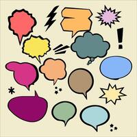 a set of speech bubbles with different colors vector