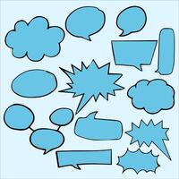 a set of speech bubbles with different shapes vector