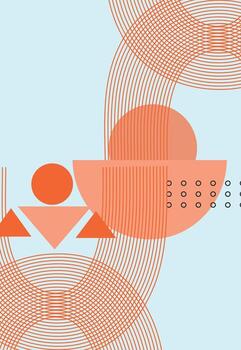 a diagram of a square with circles on it vector