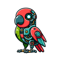 cute icon character parrot cyborg png