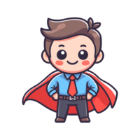 cute father hero concept for father's day icon character cartoon png