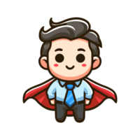 cute father hero concept for father's day icon character cartoon png