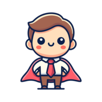 cute father hero concept for father's day icon character cartoon png